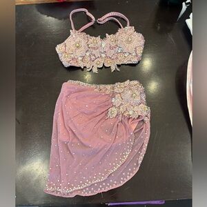 Pink Embellished Two-Piece Outfit